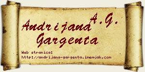 Andrijana Gargenta vizit kartica